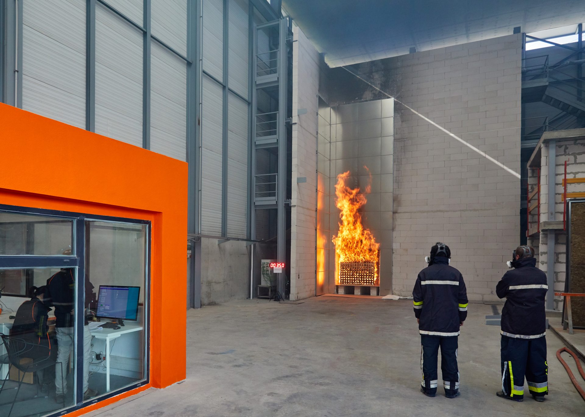 Fire safety testing laboratory where fire extinguishers were evaluated